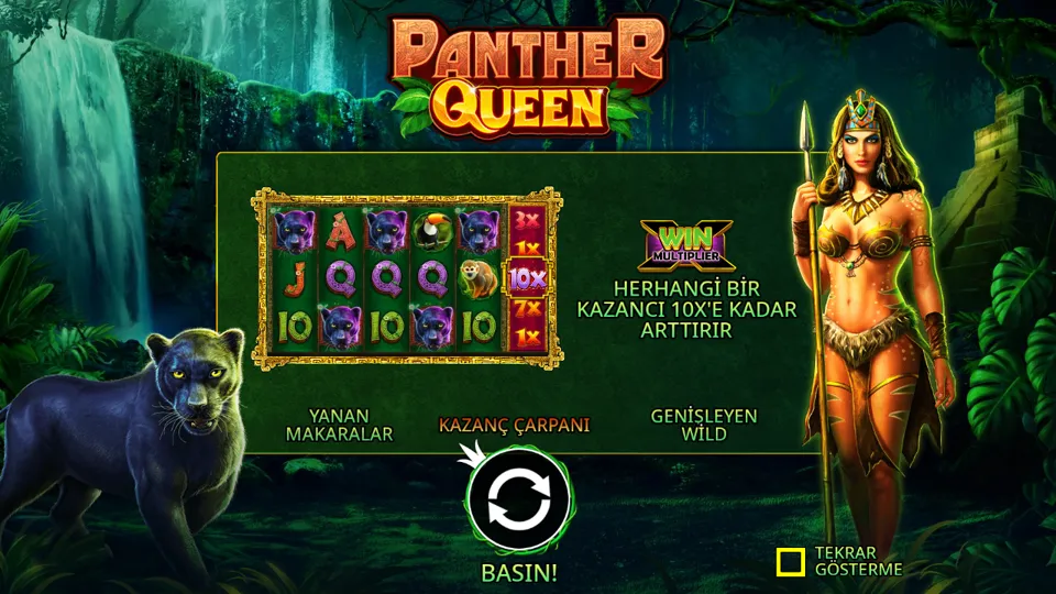 Panther Queen oyununun sağlayıcı tanıtım ekranı, 2. görsel
