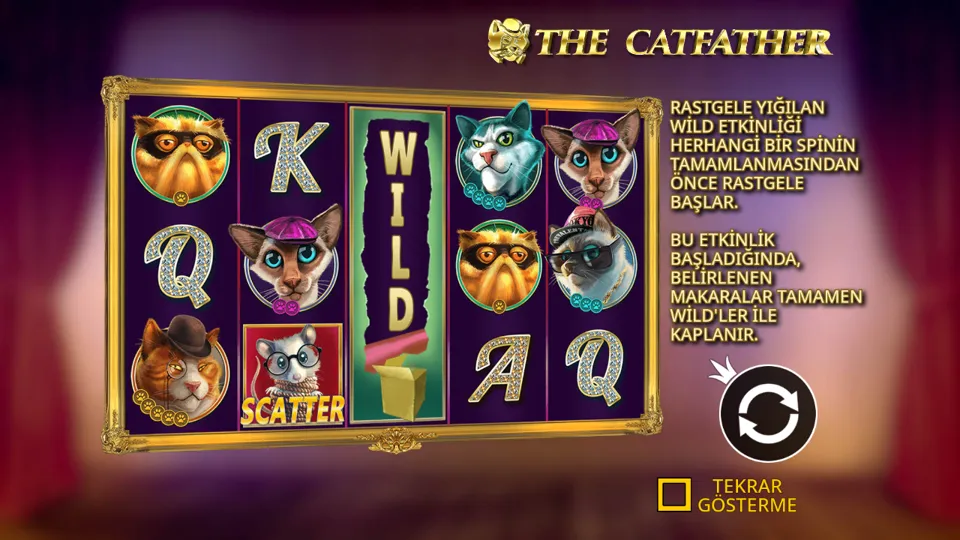 The Catfather oyununun sağlayıcı tanıtım ekranı, 1. görsel