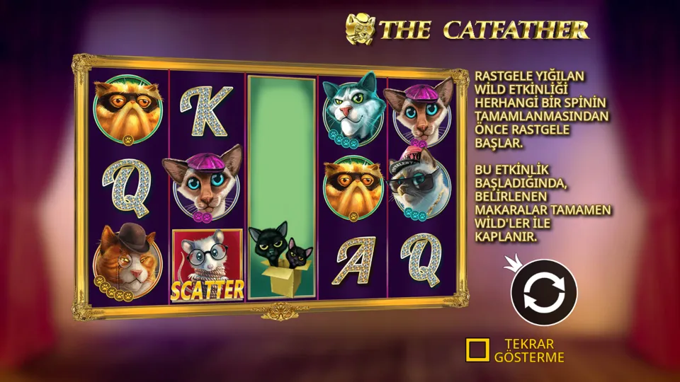 The Catfather oyununun sağlayıcı tanıtım ekranı, 2. görsel